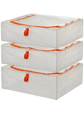 NEW Set of 3 IKEA PÄRKLA Zippered Storage Case/Bags 21 ¾ " x 19 ¼ " x 7 ½ "